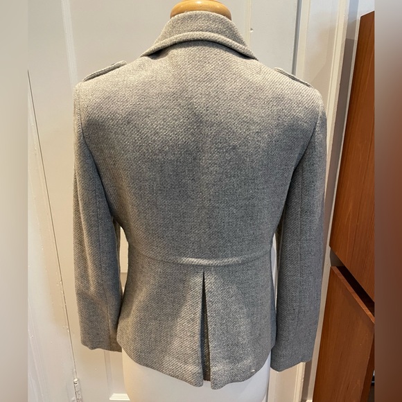 Light Grey Wool Banana Republic Military Blazer - Picture 2 of 6